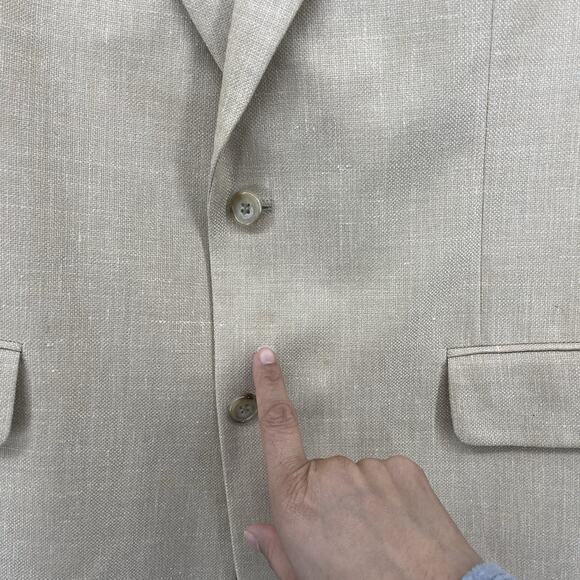 Brooks Brothers Size 41 Regular Mens Blazer Silk Linen Wool Blend Sports Jacket - Picture 2 of 7